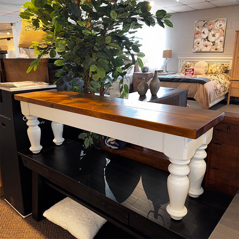 Custom Barnboard Turned Leg Bench