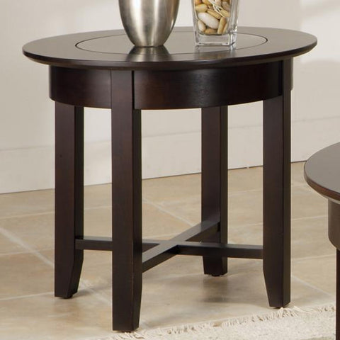 Demi Lune Glass Top End Table