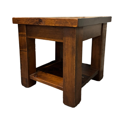 Barnboard Thick Leg End Table