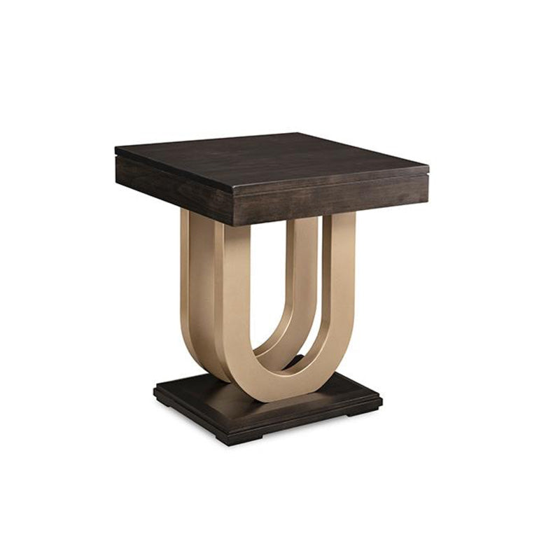 Contempo Metal Curved End Table